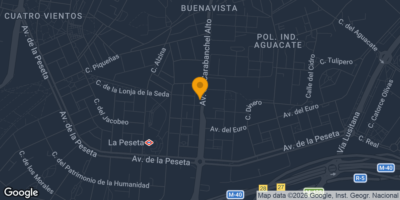 Mapa con la ubicación de Cerrajería La Pastera