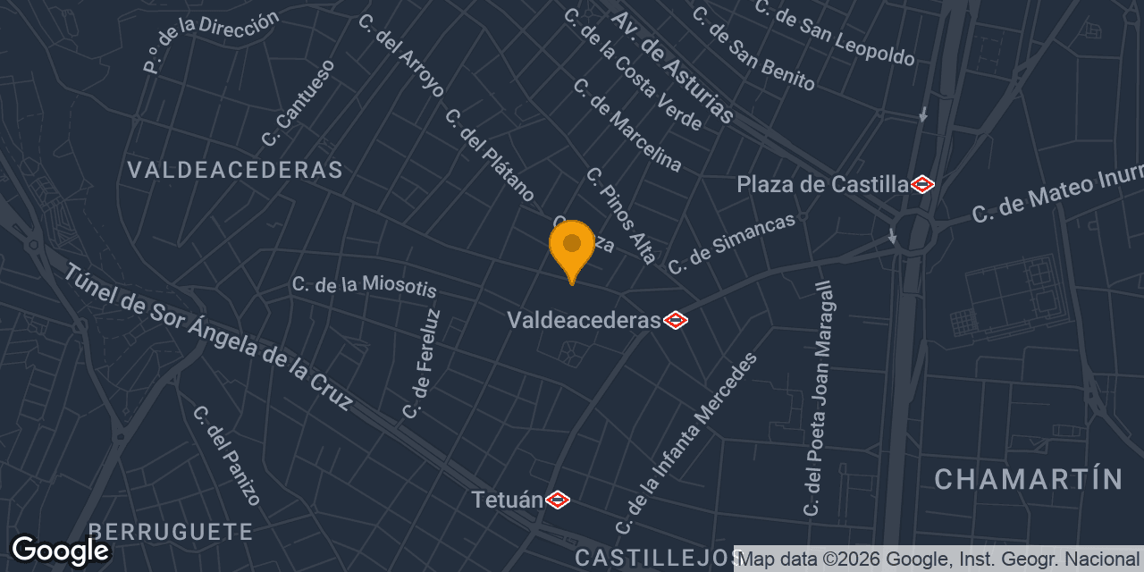 Mapa con la ubicación de Cerrajeria Madrid Yague