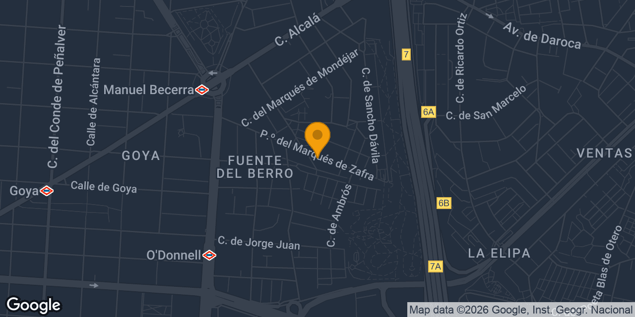 Mapa con la ubicación de Cerrajería Muñoz