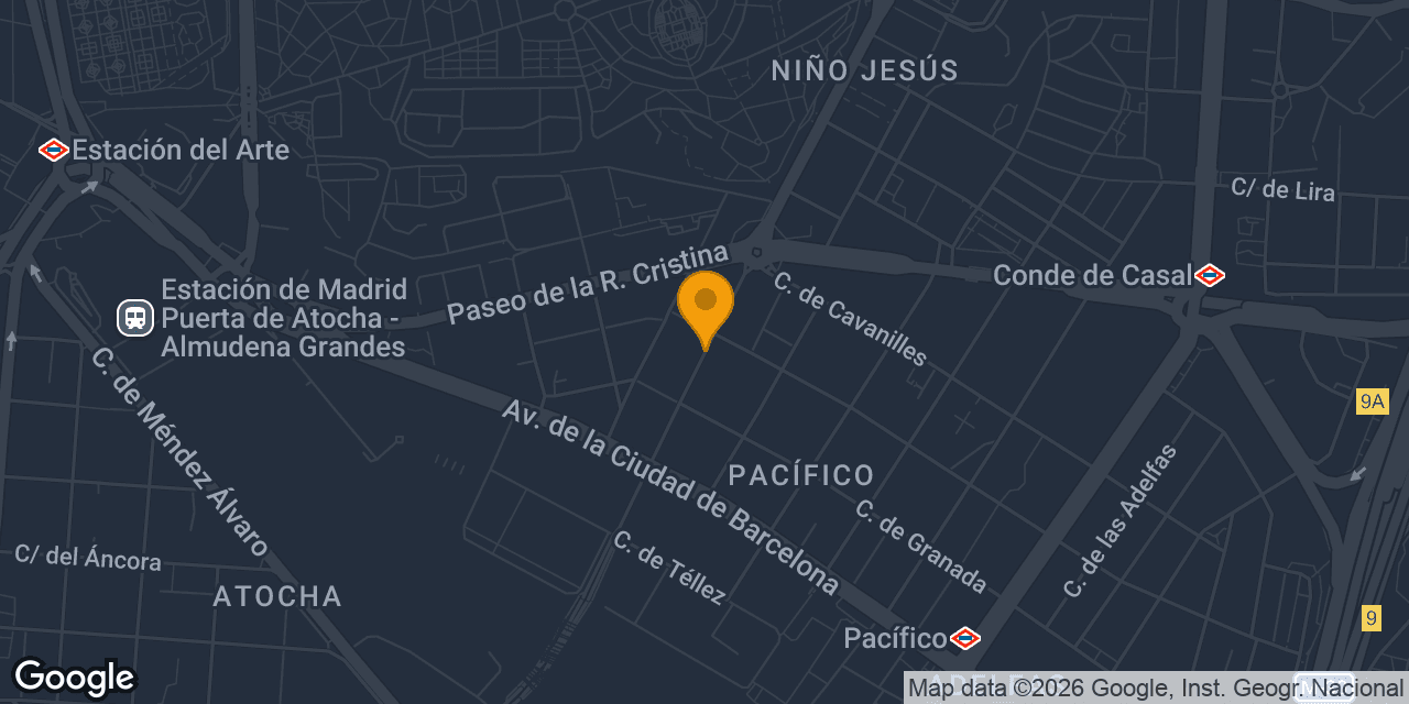 Mapa con la ubicación de Cerrajería Yagüe