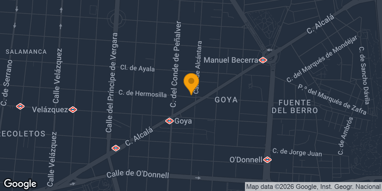 Mapa con la ubicación de Cerrajeria Yagüe