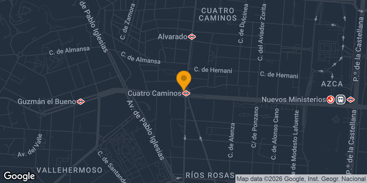 Mapa con la ubicación de Cerrajero Tetuan