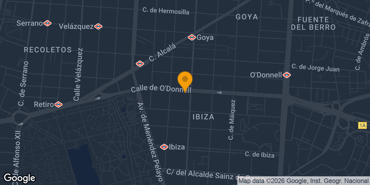 Mapa con la ubicación de Cerrajeros Cibeles