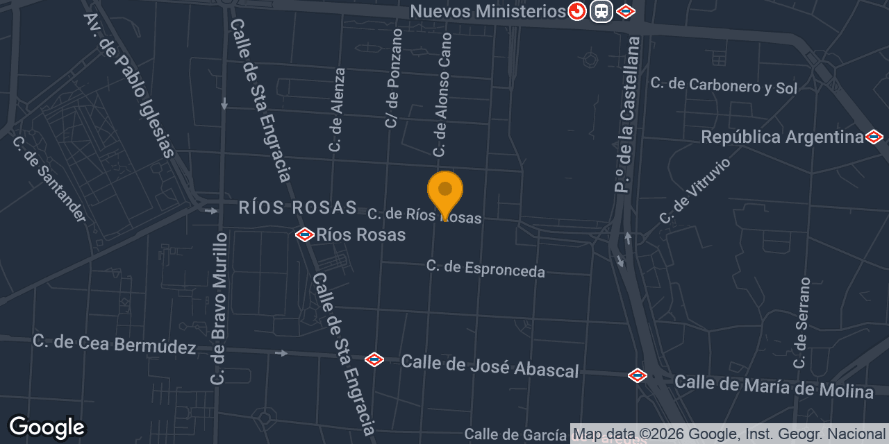 Mapa con la ubicación de Cerrajeros Madrid 24h