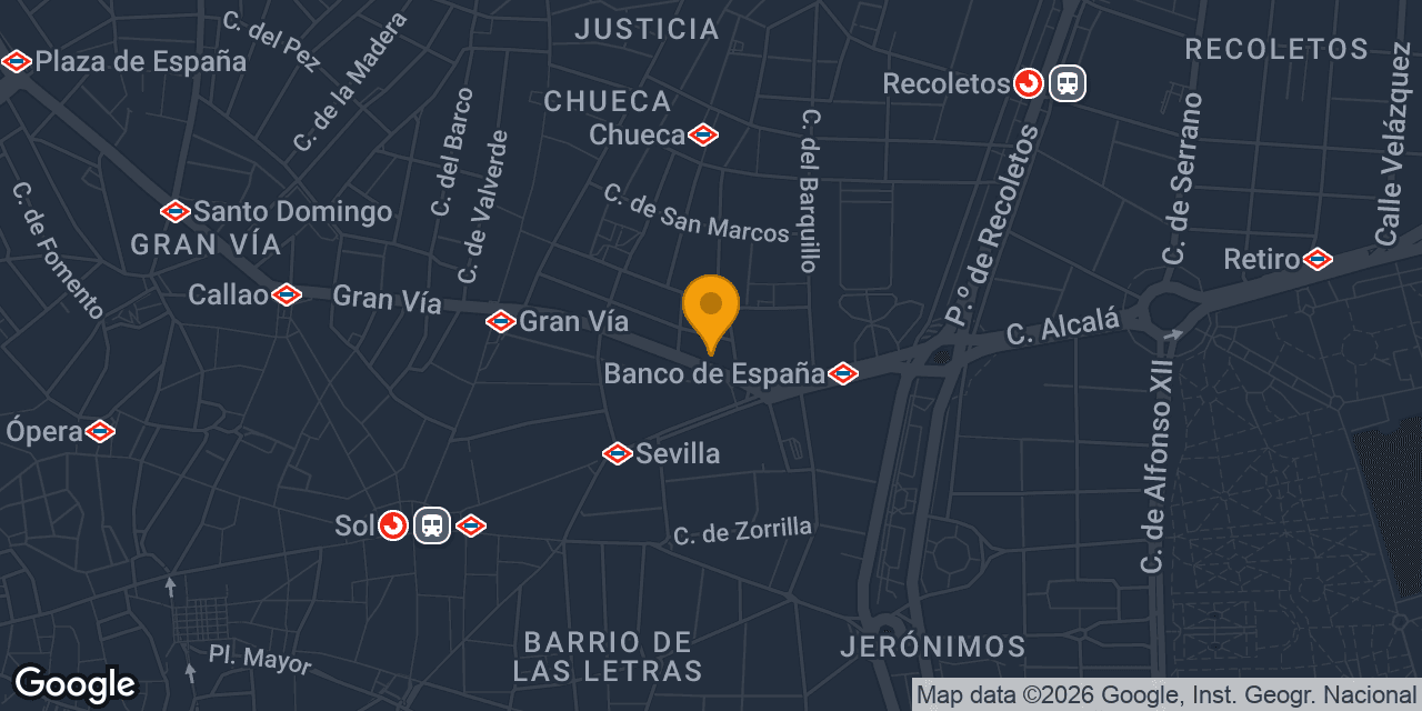 Mapa con la ubicación de Cerrajeros Madrid Expert