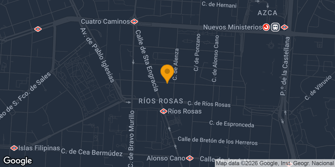 Mapa con la ubicación de Cerrajeros Rápidos Cerca