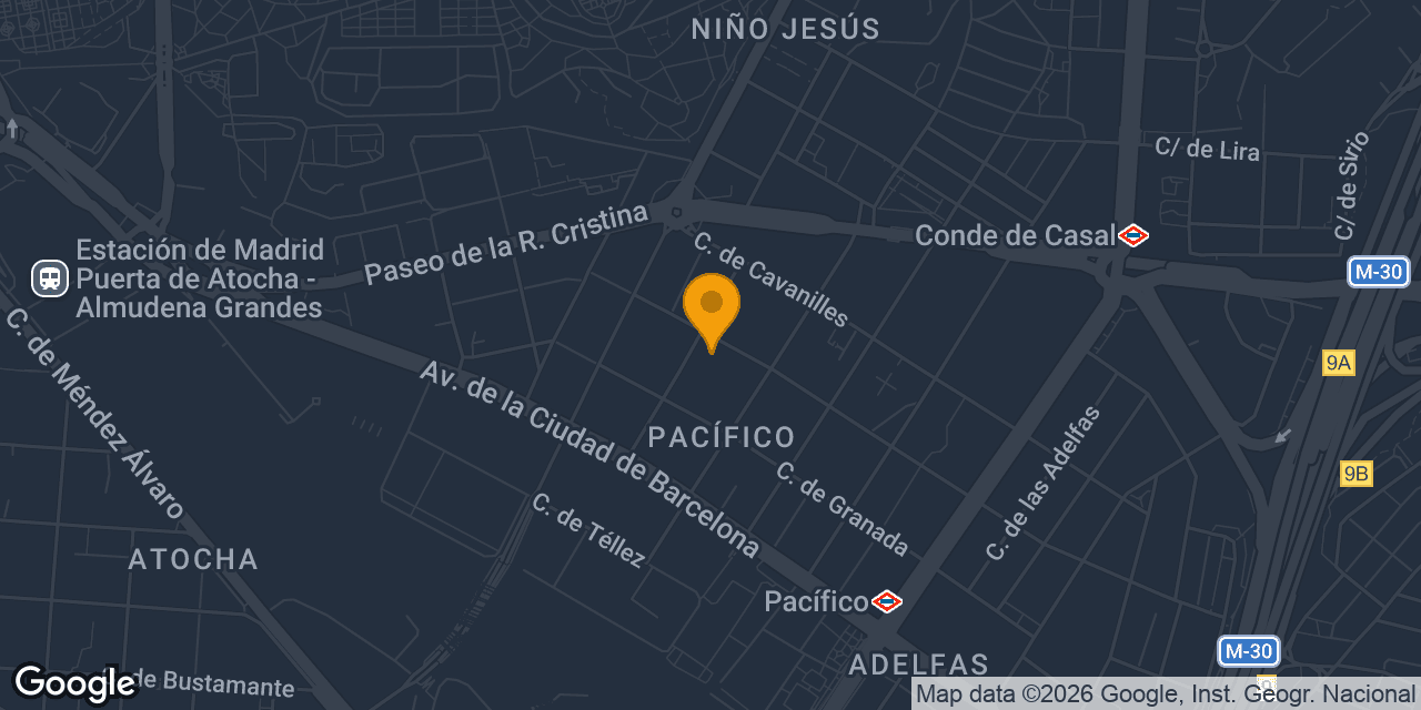 Mapa con la ubicación de Mis Cerrajeros Madrid