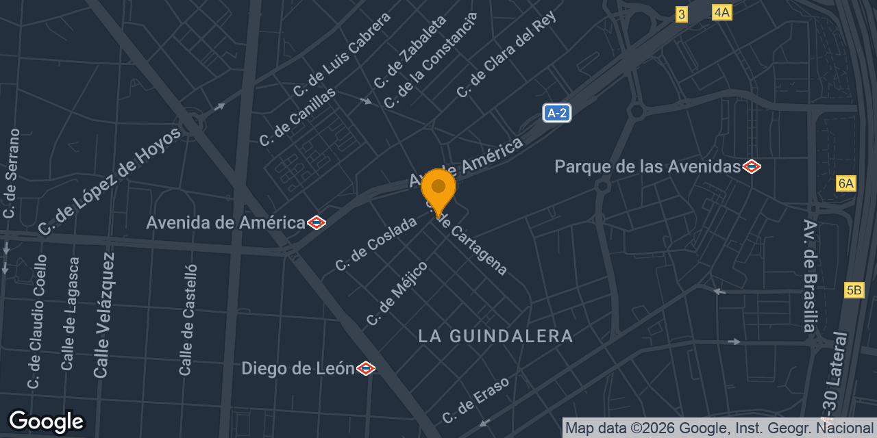 Mapa con la ubicación de PT Cerrajeros Guindalera