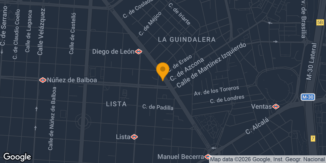 Mapa con la ubicación de Silvela 45 CB